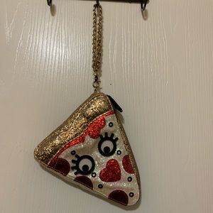 betsey Johnson pizza Wristlet purse